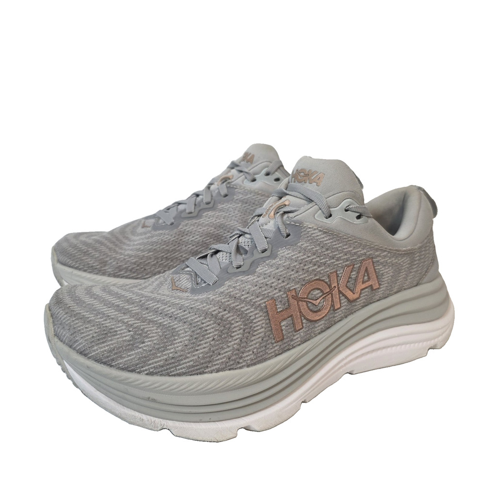 Hoka One Gaviota 5 Womens Size 7.5B Harbor Mist Rose Gold Running Shoes